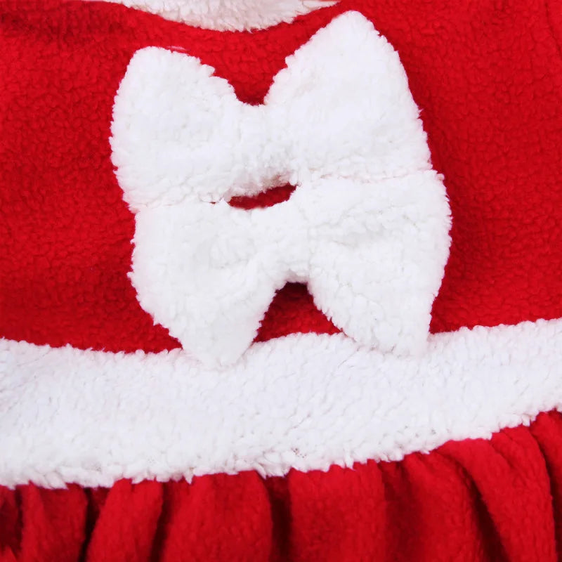 Christmas Baby Clothes Kids Santa Claus Cosplay Costume Boys Long Sleeve Clothes Toddler Girls Dress Cute Infant Winter Outwear