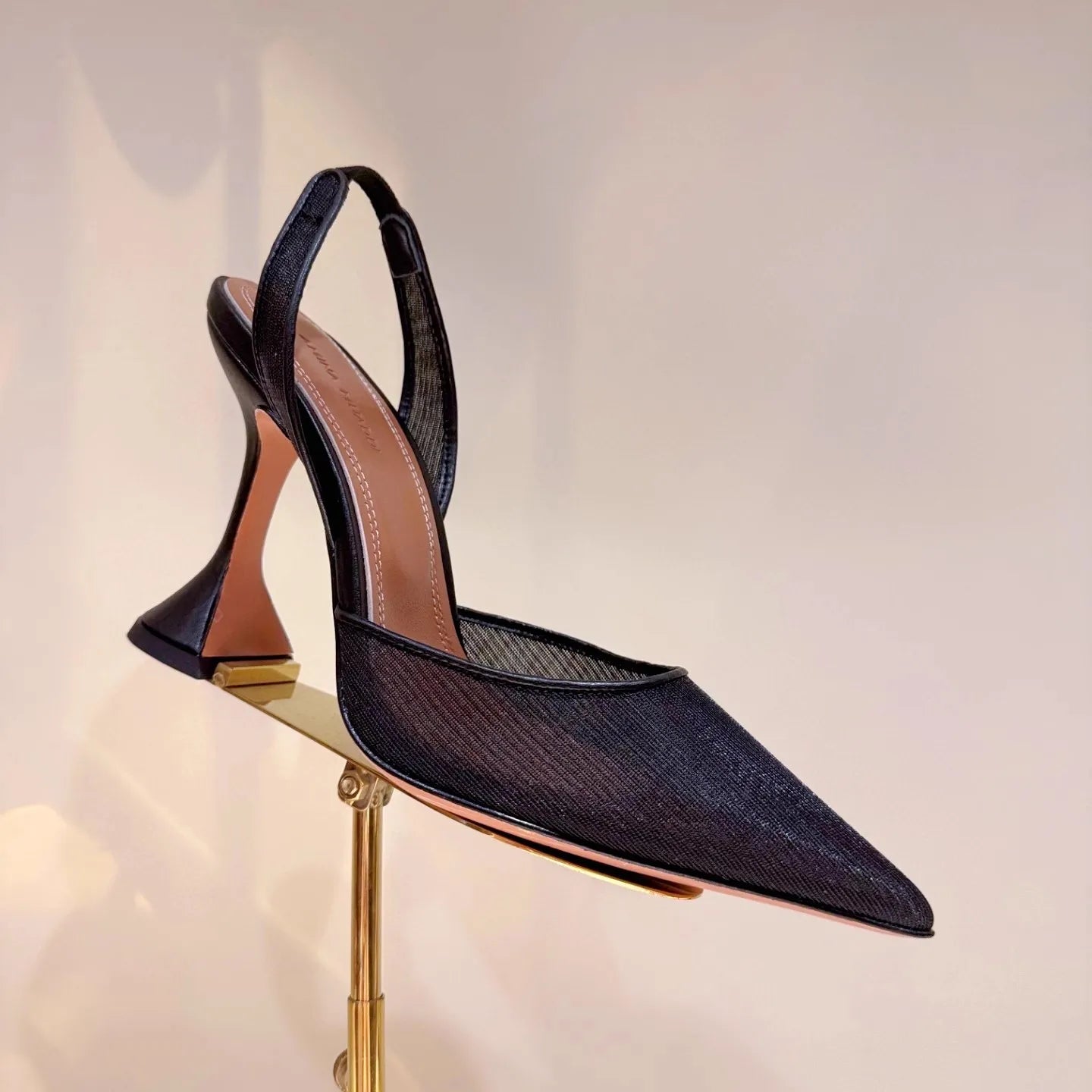 Maxy High-heeled sandals summer new pointed lace mesh wine glass heel wedding shoes banquet dress versatile simple women's shoes