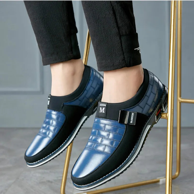 Amay Men Dress Shoes Natural Leather Men's Brand Shoes Sale Formal Shoe Men's Cowhide Italian Patent Leather Loafers Footwear Casual