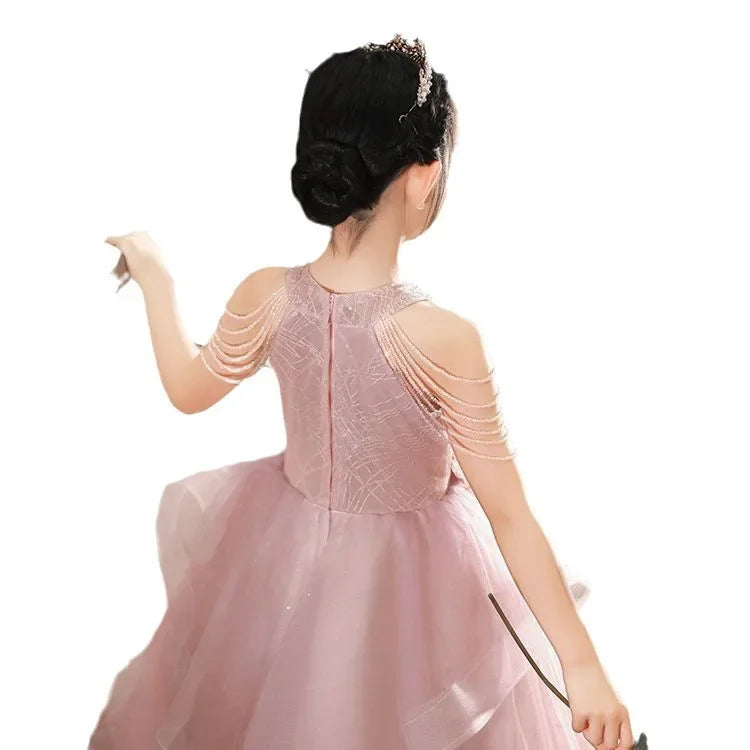 Maxy Princess luxury girl children's Birthday party dress for Kids 8 14 years prom dresses pageant teen bridesmaid Wedding ceremony Ball Gowns