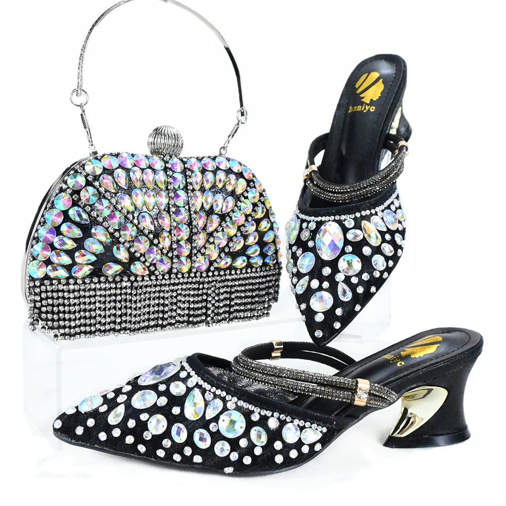 Momsey fashion Women Matching Shoe and Bag Set for Party shoes!