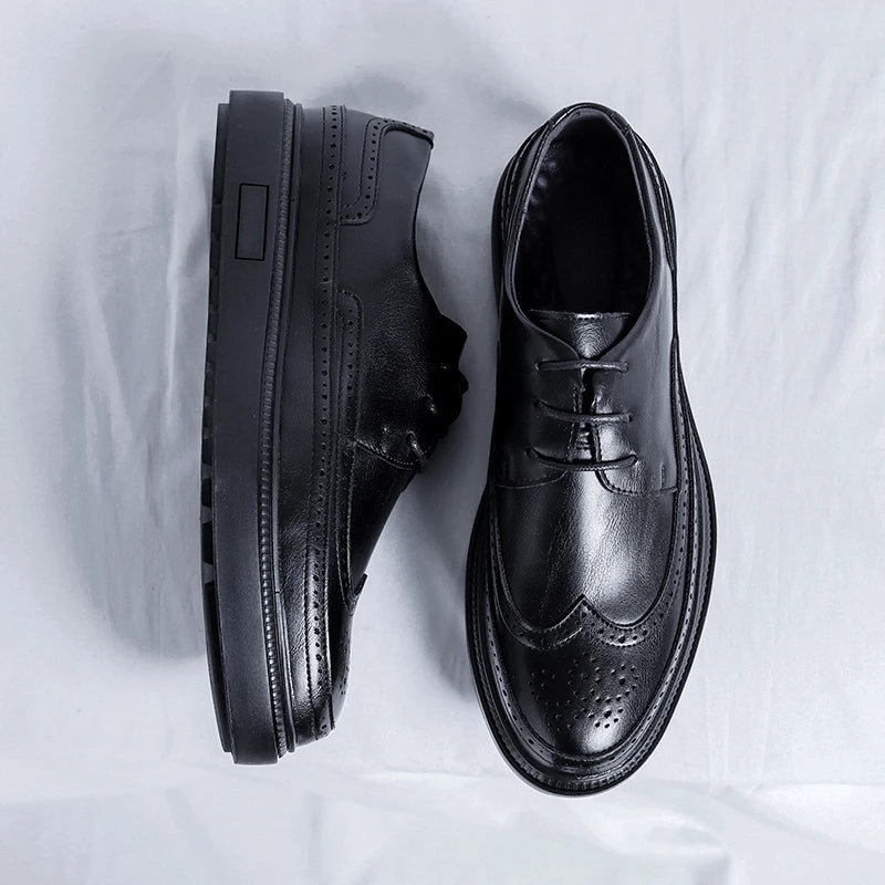 Amay Mens Dress Shoes Men's Formal Original Leather Italian Skin Shoes for Men Elegant Casual Business Luxury Social Male Flats Shoe