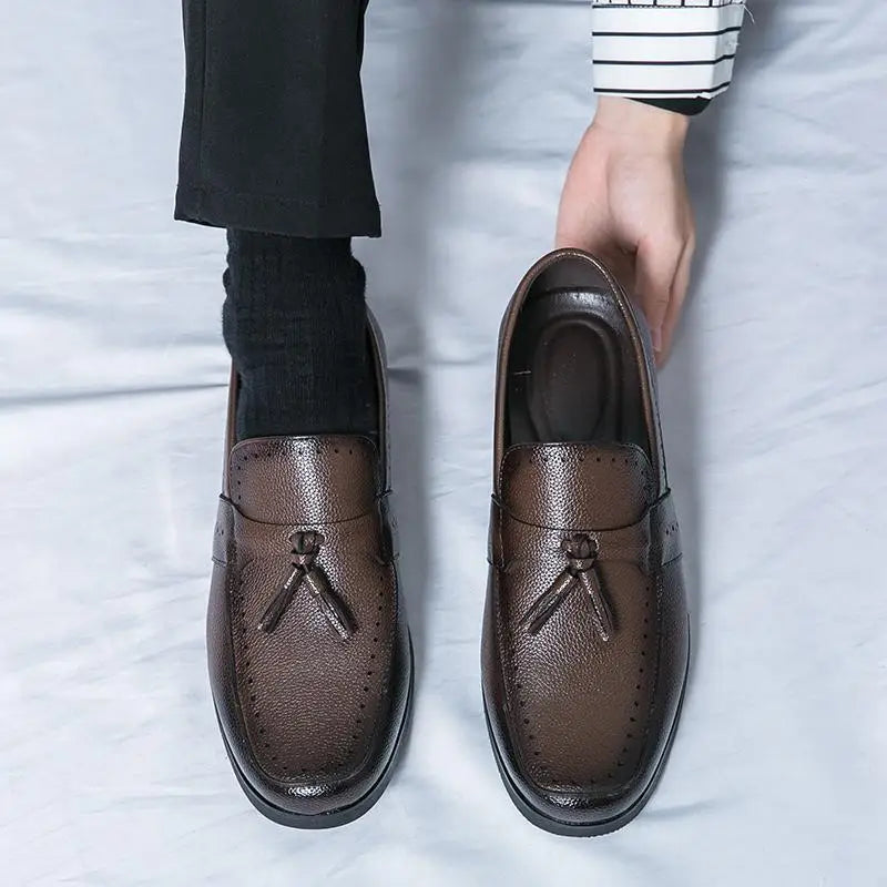 Visco Italian men's dress shoes simple and lightweight classic derby shoes formal business shoes