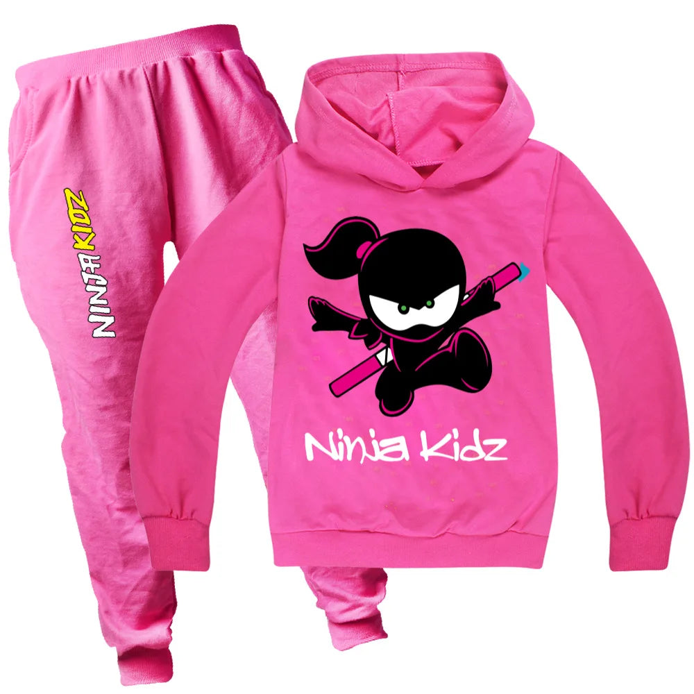 Maxy Fall Boys T Shirts Hoodies 2pcs Sets Toddler Girl Winter Clothes NINJA KIDZ Kids Christmas Clothing Fashion Children Outfits