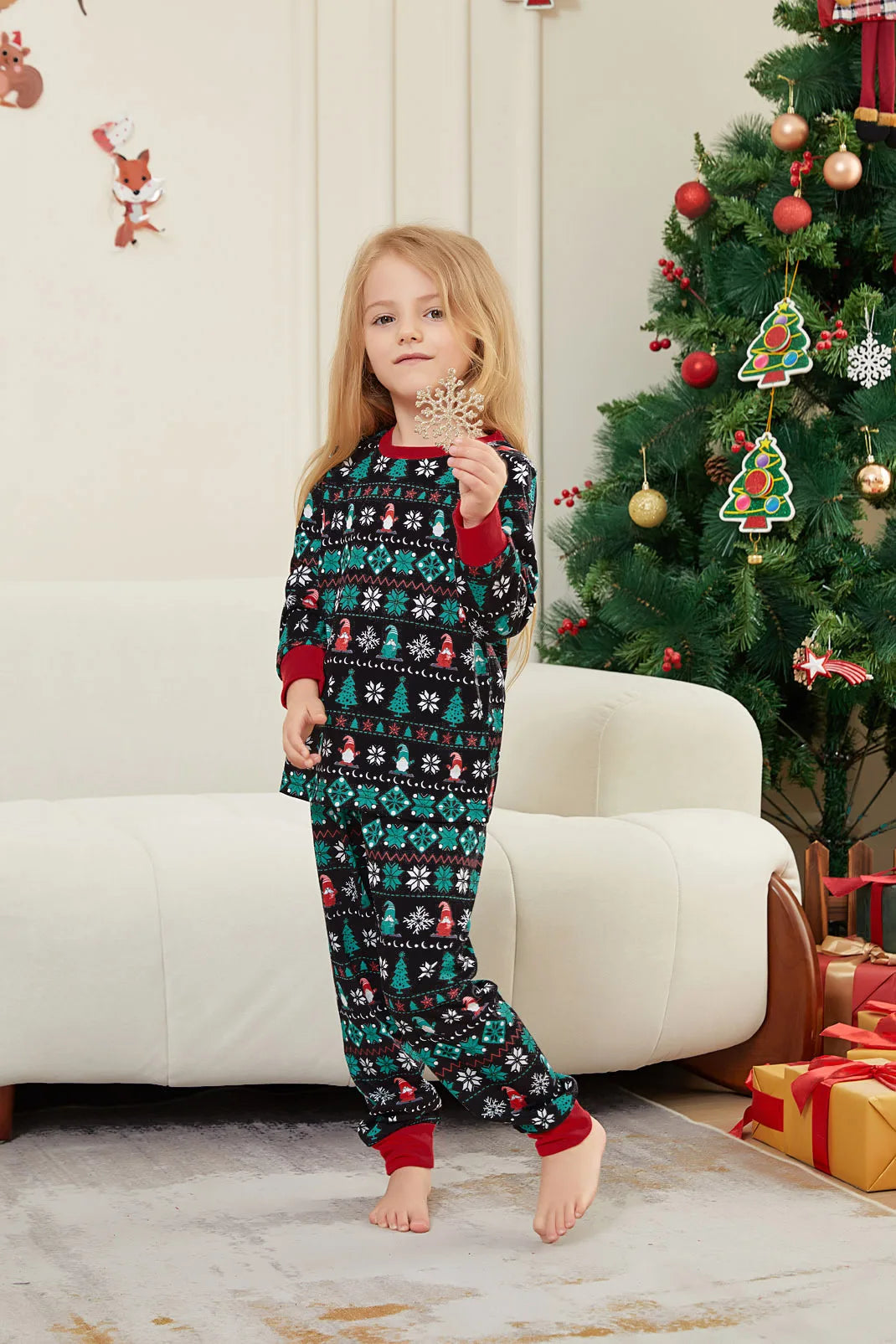 Christmas Pajamas Family Long Sleeve Printed Matching Christmas Pajamas Family Christmas Pjs Set