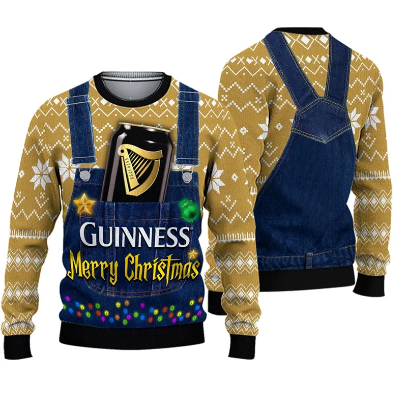 Maxy Fashion Spoof Ugly Christmas Sweater For Man Clothes Hip Hop Women Kids Men Sweatshirts Casual Pullovers Tracksuit Man Sweater