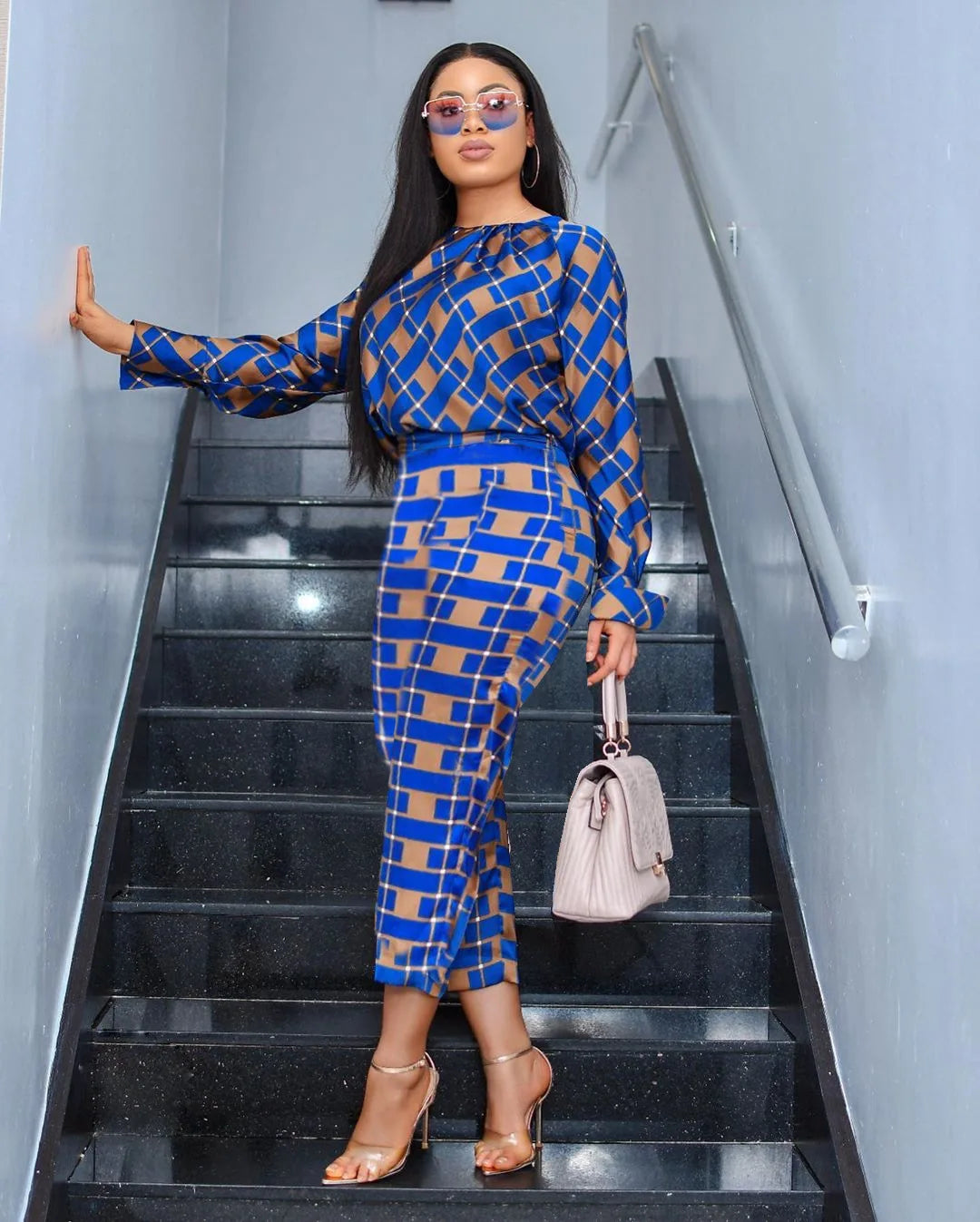 Maxy 2 Piece Set New Style Classic Africa Clothes African Fashion Suit Top And Trousers Party Africa Clothing