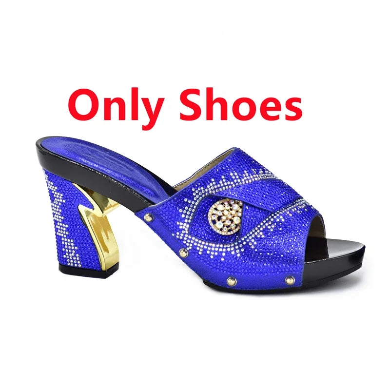 Max New African Shoes and Bag Set for Party M Shoe Maxy and Bag Set for Party In Women Summer High Heeled Shoes for Women