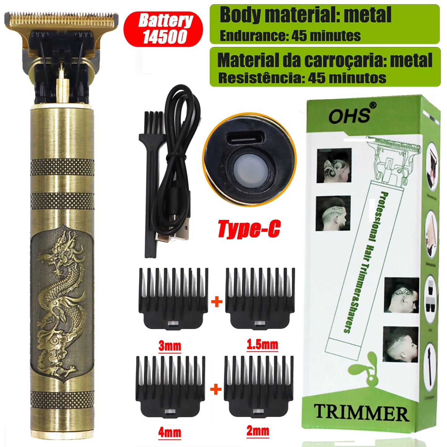 Maxy New Retro T9 Hair Clipper For Men, Electric Shaver, Rechargeable Hair Clipper, Portable Cordless Beard Trimmer