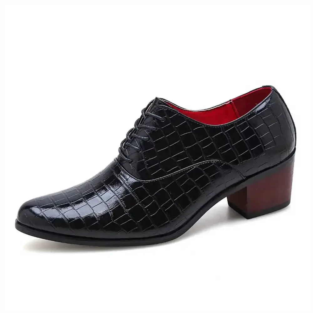 With Lacing Thick Heel Loafers Men's Luxury Mens White Dress Shoes Comfortable Dress Man Shoes Sneakers Sport Ternis