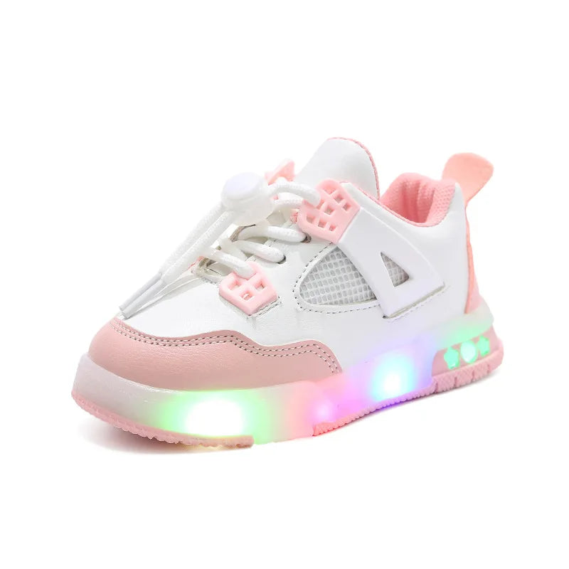 Maxy Fashion Sports Leisure LED Lighted Children Casual Shoes Toddlers High Quality Kids Sneakers Classic Baby Boys Girls Shoes
