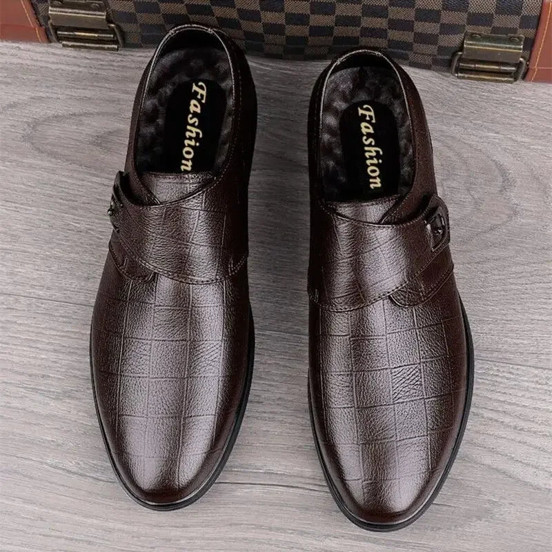 Visco Social Shoe for Men Black Breathable In Summer Brown Dress Shoes Man Clothing High Quality Fashion Style Leather Casual 39