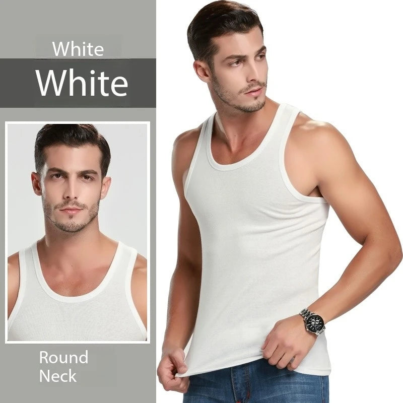Summer Lightweight Cotton Tight Vest Sports Casual Family Pajamas Outdoor Tight Top Breathable Quick Drying Vest 2025 New Men's