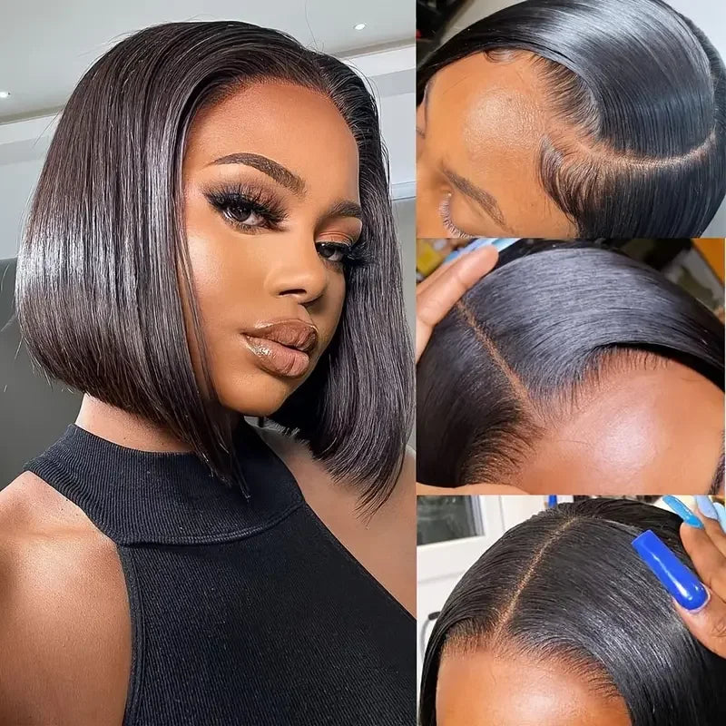 Maxy 13X4 Glueless Wig Human Hair Ready to Wear Pre-Cut Lace Wear And Go Glueless Wigs Straight Lace Front Human Hair Wig For Women
