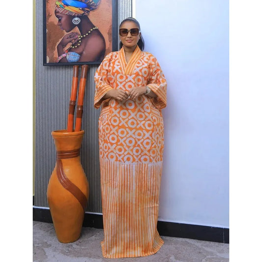 Amay Plus Size Dresses for Women Spring Autumn African V-neck Half Sleeve Wedding Party Evening Long Dress Robes Gowns