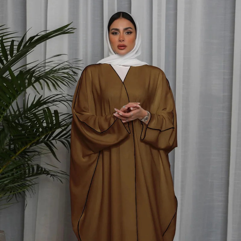 Maxy Open Casual Abaya Large Size Prayer Dress Jalabiya Turkey Islamic Muslim Clothing Women Moroccan Kaftan Woman Modest Outfits