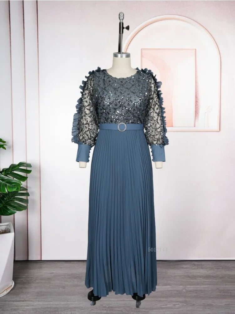 Maxy Fashion African Party Dresses For Women Dubai Ankara Wedding Evening Gown Plus Size Elegant Turkey Maxy Dress
