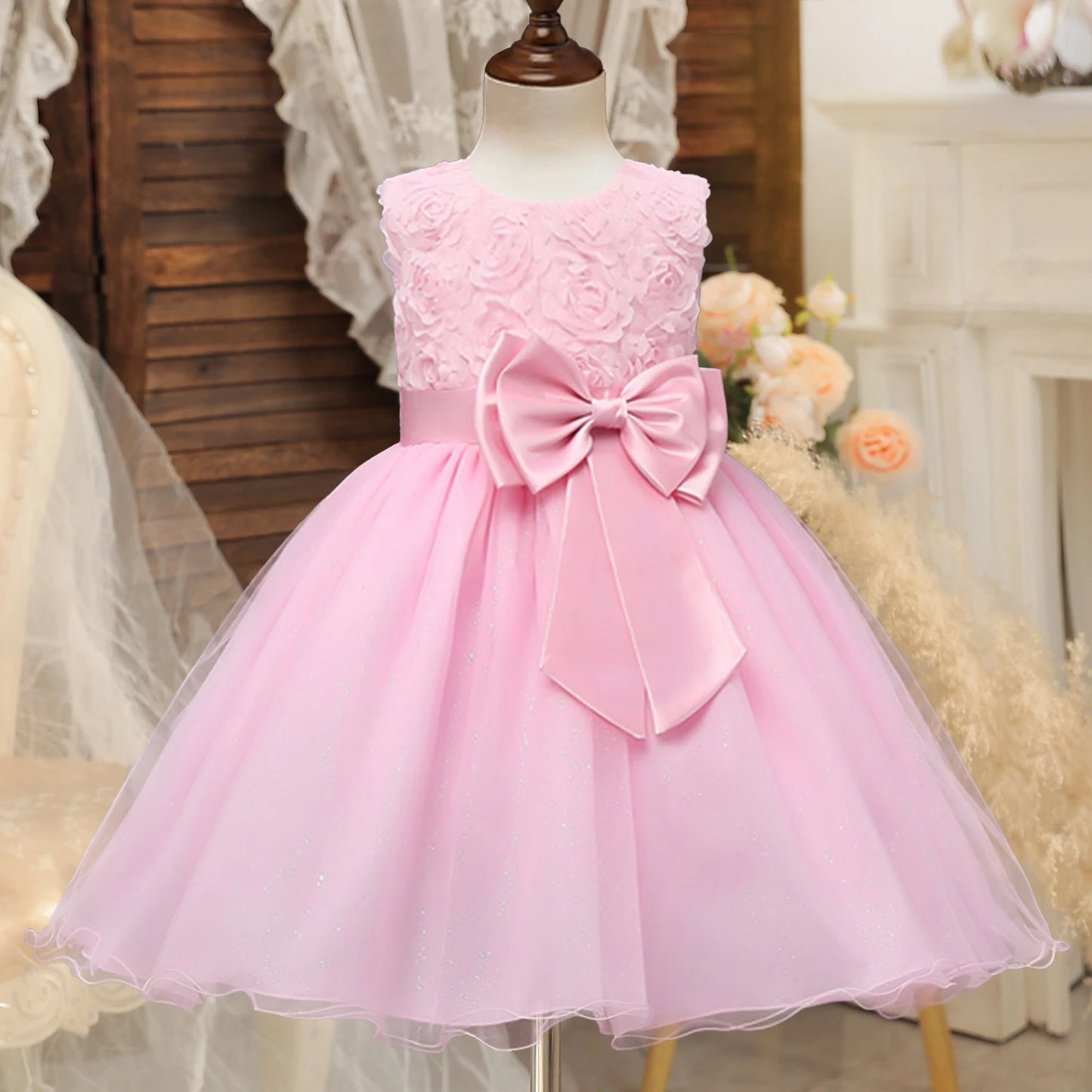 Maxy Girls Rainbow Tulle Dresses Kids Wedding Tutu Layers Cake Princess Elegant Party Prom Dress Children Communion Evening Clothes