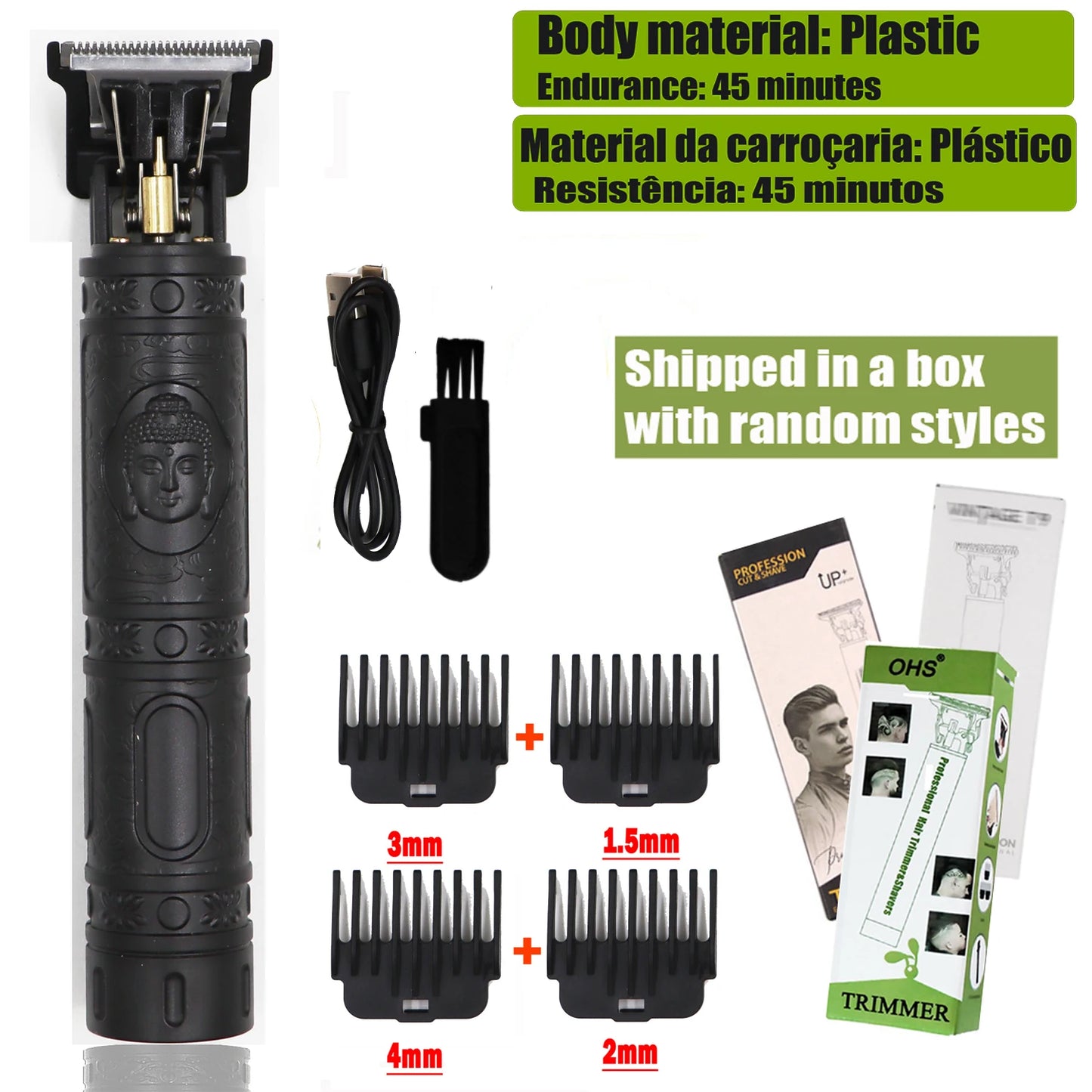 Maxy Vintage T9 Hair Clipper Beard Shaving Body Hair Trimmer Clippers Electric Men Haircut Machine 0mm Barber Shaver