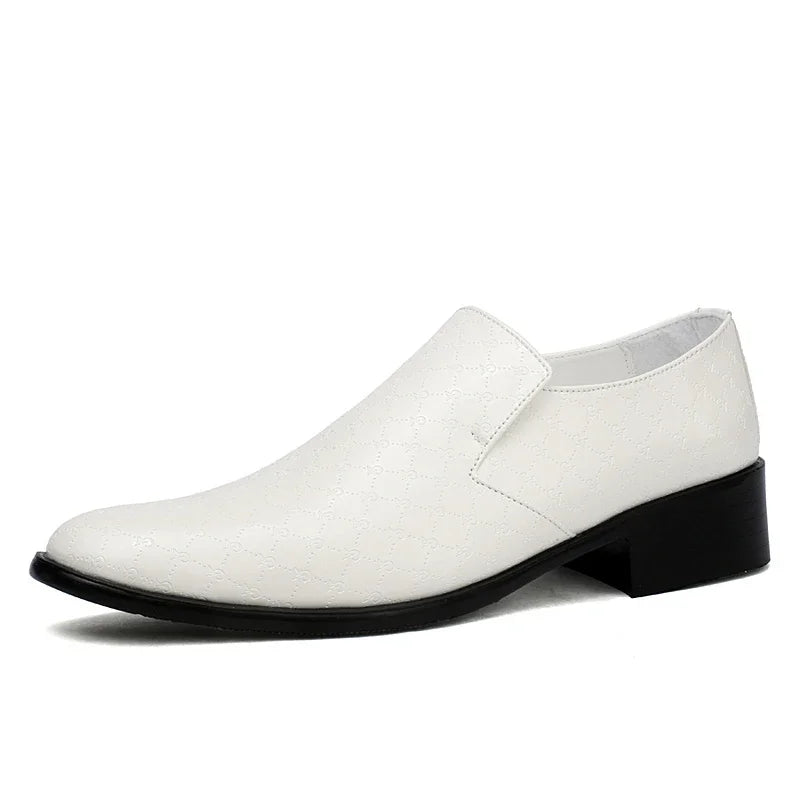 Amay New Trendy Men Fashion Popular Oxford Red White Black Male Formal Dress Shoes Designer Brand Italian Gentleman Wedding Shoes