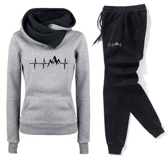 Maxy Daily Autumn Winter Quality Hoodies Women's Tracksuit Casual Print Single Sport Pants Comfort Outdoors Jogging Gym Woman Fashion