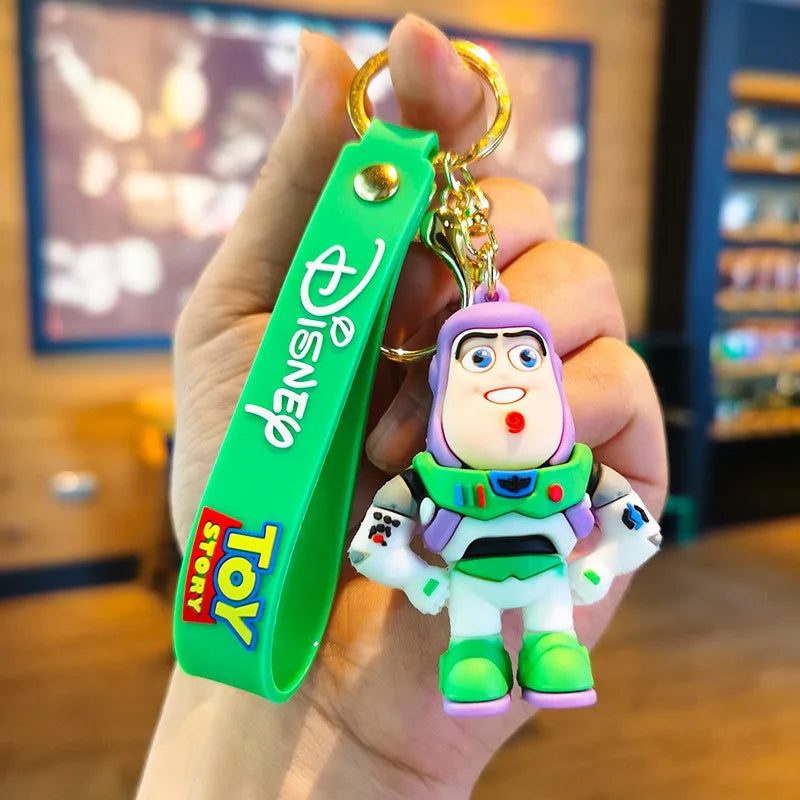Maxy Anime Disney Figure Villain Maleficent The Evil Queen Cruella Silicone Keychain Bag Key Ring Pendant Children Toy Birthday Gifts