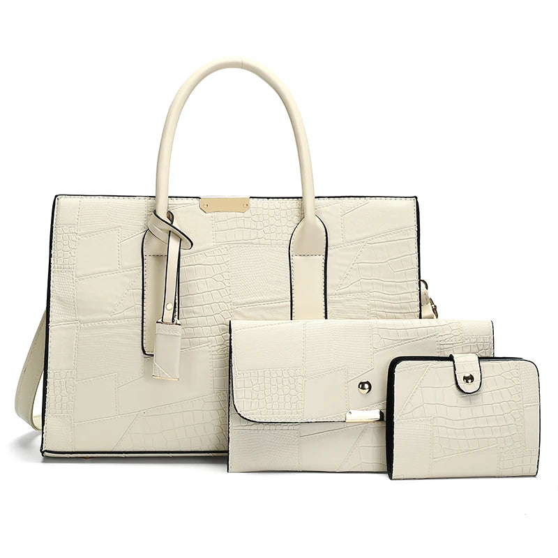 Maxy Large Capacity Shopping Bag for Daily Commuting Handbags Luxury Shoulder Bags Splicing Pu Leather Handbags Caual Tote New Sac