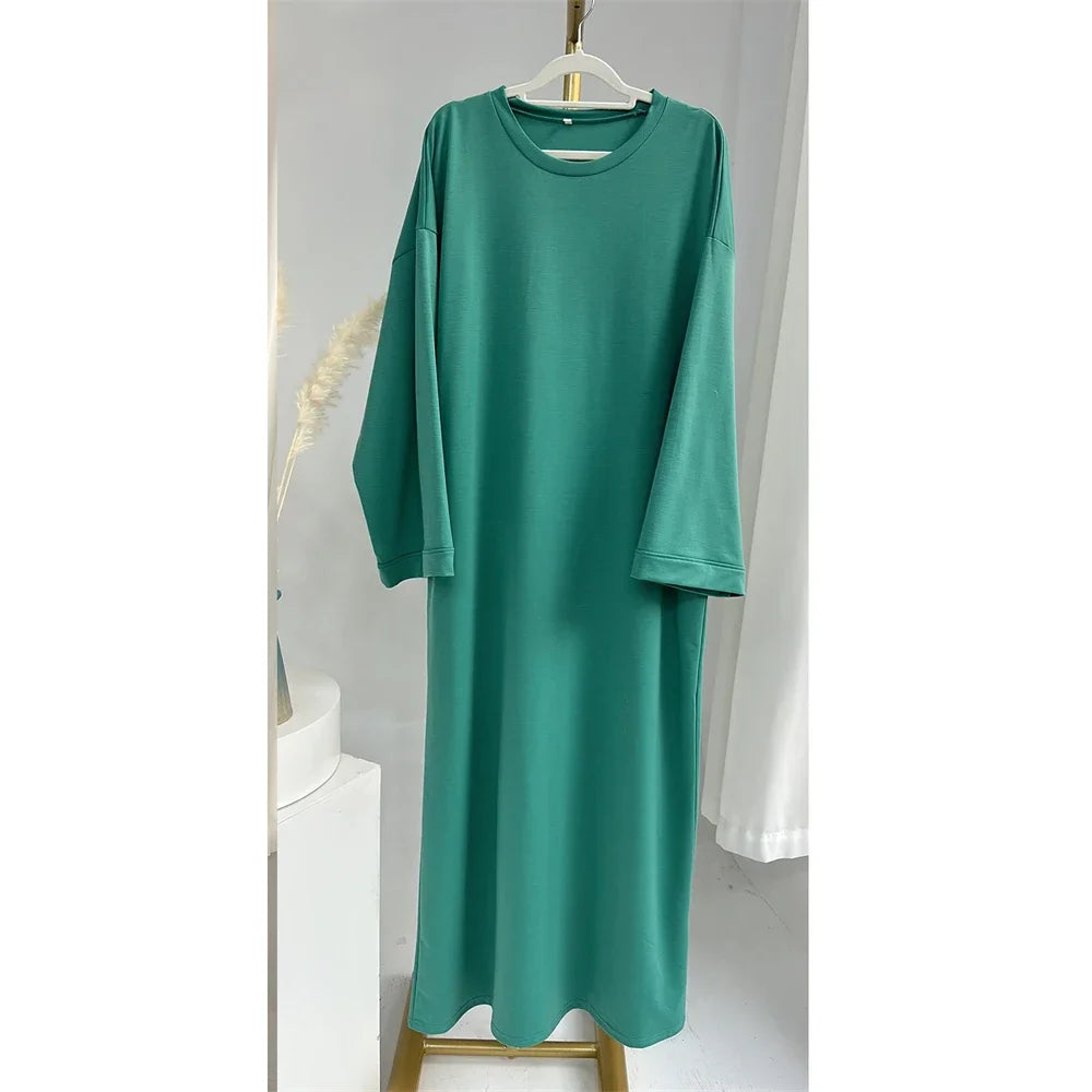 Maxy Closed Abaya Sweatshirt Muslim Dress Plain Casual Abayas for Women Dubai Traditional Turkey Islamic Clothing Kaftan Hijab Robe