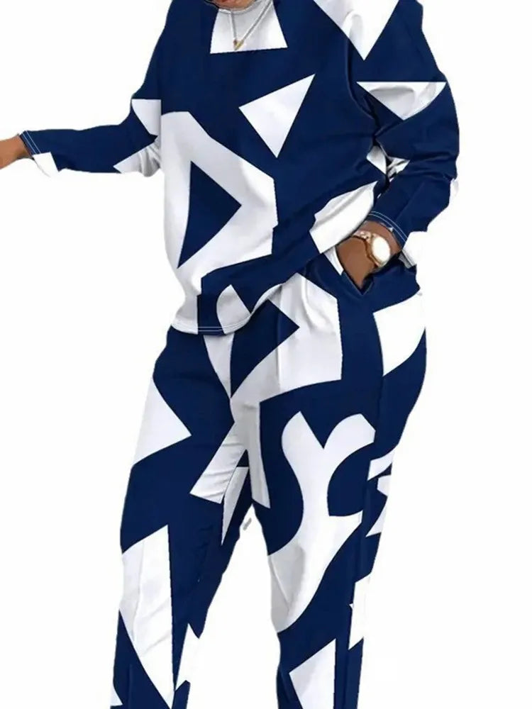 Maxy 2 Piece Women Sets New Arrival Plus Size Spring Autumn Matching Sets Top And Pants Suits Outfits Oversized Clothing