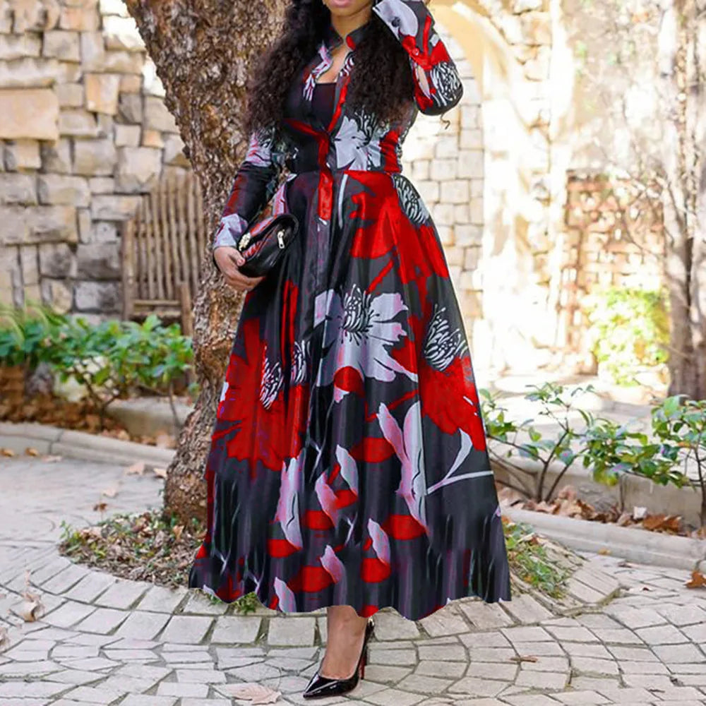 Amay Dress Ankara Dresses for Women Clothes Summer Print Dashiki Party Long Maxy Dress Plus Size Traditional Clothing