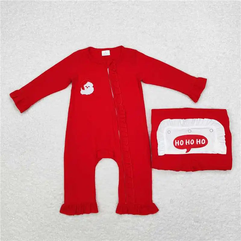 Christmas Family Matching Max Clothes Kids Pajamas Rompers And Adults Outfits Red Cotton Children Boutique Clothes