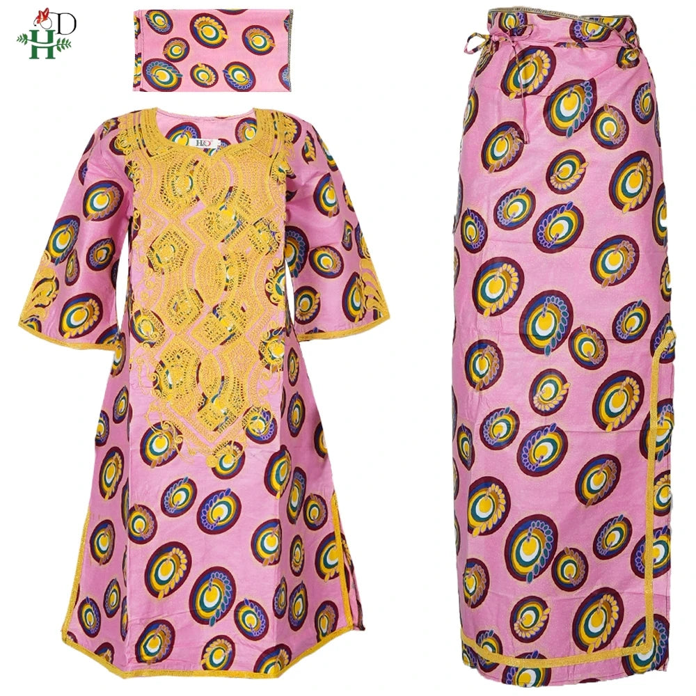 Maxy H&D African FOR Women Traditional Outfit Dashiki Wax Dresses Plus Size Embroidery Robe Party Evening Gown Turkey Clothing