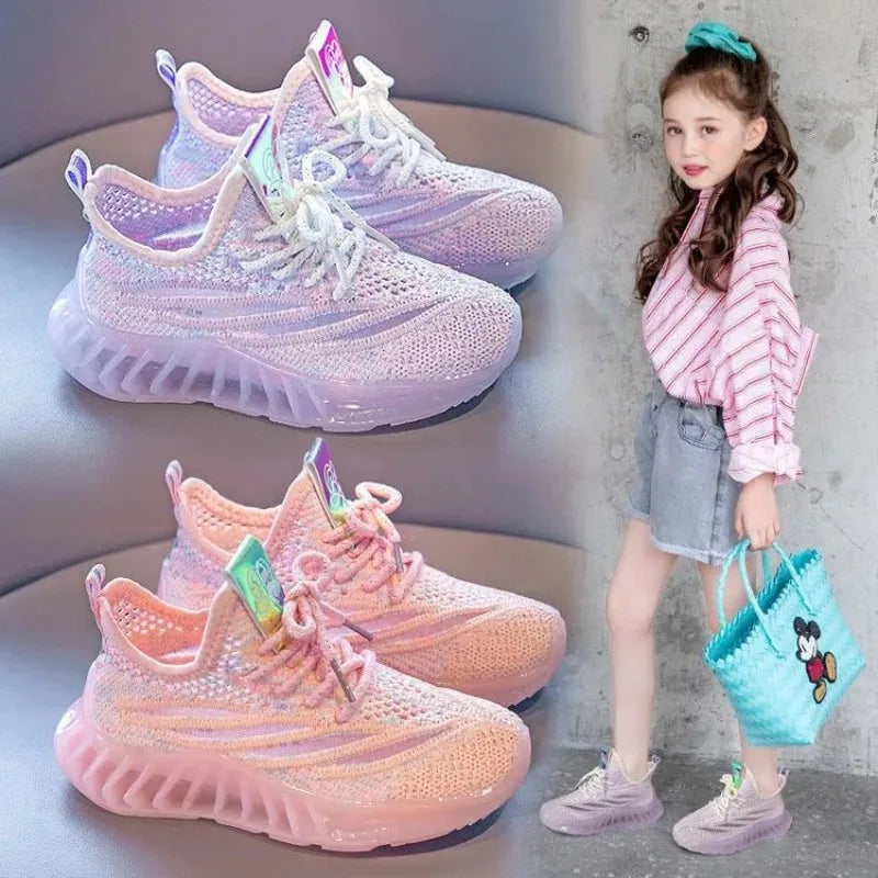Visco 2024 Spring/Autumn Baby Shoes Breathable Knitting Infant Shoes Soft Sole Toddler Boys Girls Shoes Children Sneakers