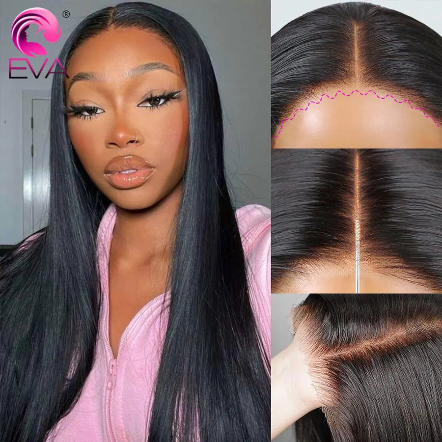 Maxy Hair 5x5 HD Lace Closure Wig Straight Glueless Human Hair Wigs Pre-Plucked 13x6 HD Lace Frontal Wig Bleached Knots HD Lace