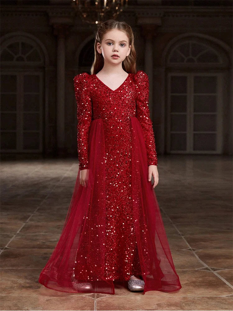 Maxy Princess Flower Girl Dresses for Wedding Flower Girl Dress Ball Gown Tulle Off Shoulder Birthday Wedding Party Dresses