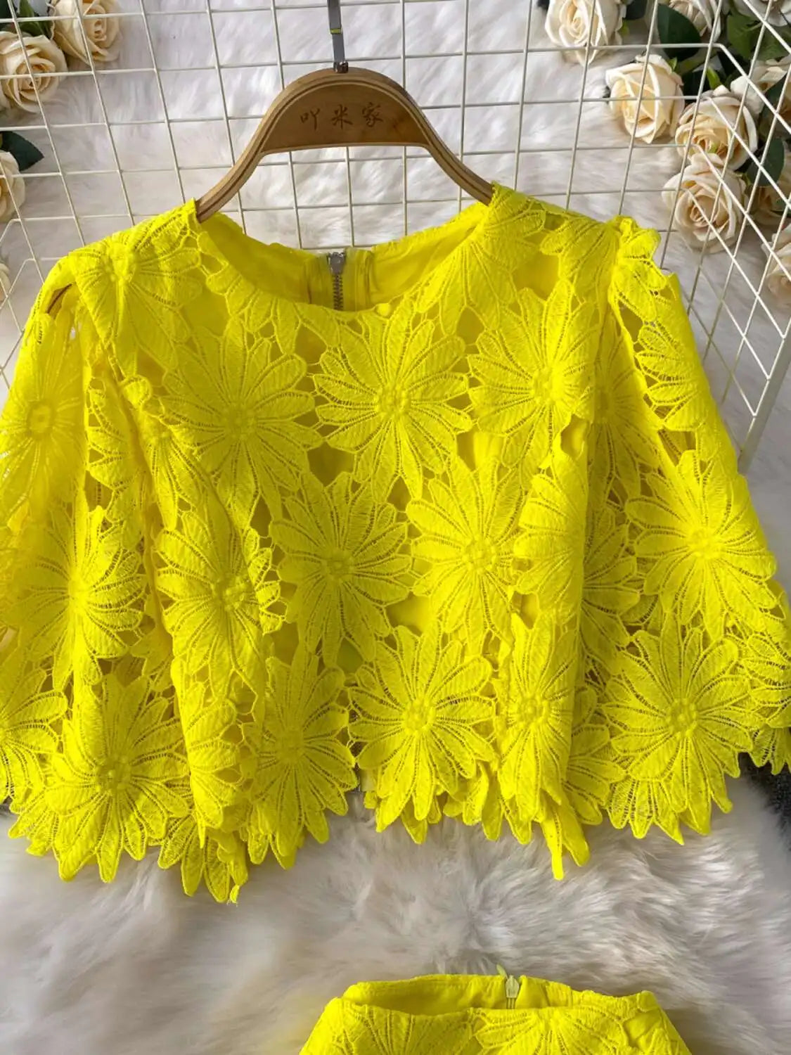 Maxy Elegant 2 Piece Set Women Summer Autumn Hollow Out Crochet Embroidery Prom Evening Party Long Dress Suits Crop Top Skirts Suits