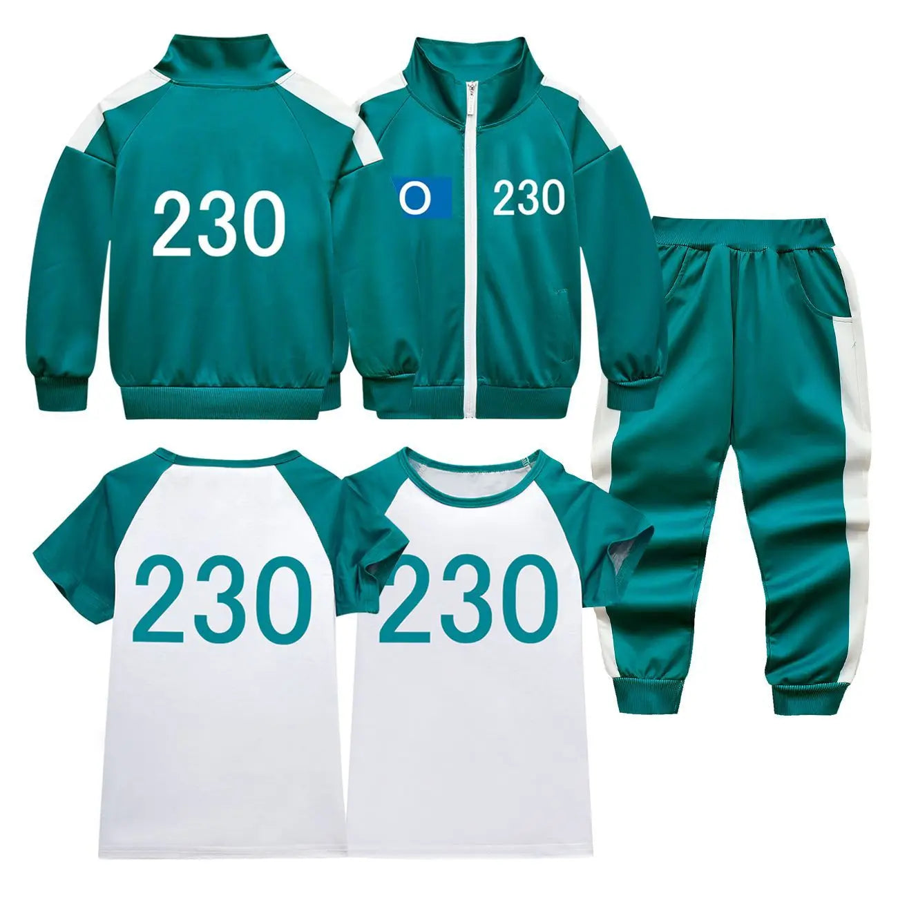 Maxy New Kids Customized Calamari Games 2 Clothes T-shirt 230 Children Tracksuit Boys Girls Tops Carnival Party Halloween C