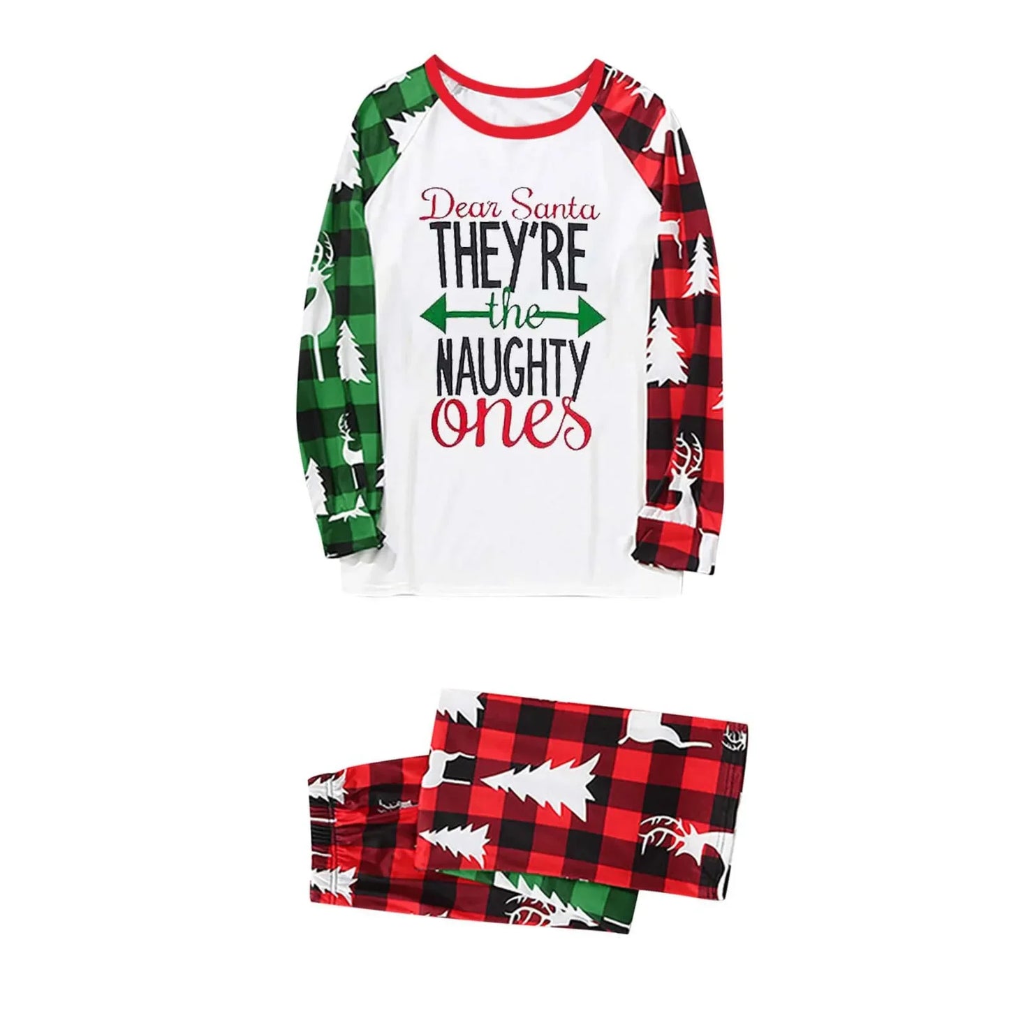 Gaxy Letter Pattern Family Christmas Pajamas Set Mom Dad Kids Matching Clothing Soft Casual Sleepwear Baby&Dog Romper Xmas Look