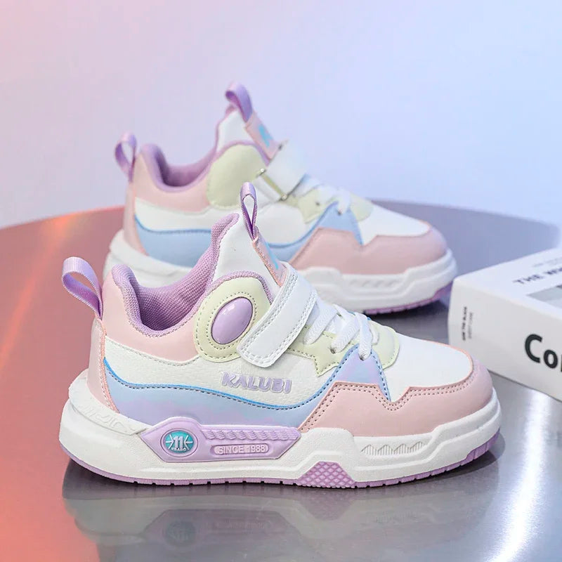 Maxy Children's Sneakers Kids Fashion Design White Non-slip Casual Shoes for Boys Girls Hook Breathable Trainers Toddler Outdoor Shoe
