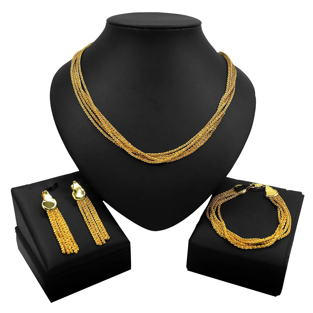 Maxy Bridal Jewelry Set Necklace  Bracelet  Earrings Three-piece