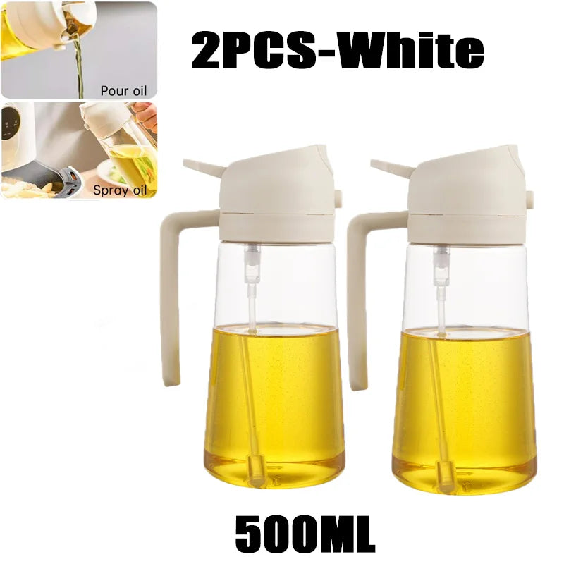 Maxy 200/300/500ml Oil Spray Bottle BBQ Cooking Olive Oil Sprayer Plastic Baking Oil Spray Empty Bottle Vinegar Bottle Or  Oil brush