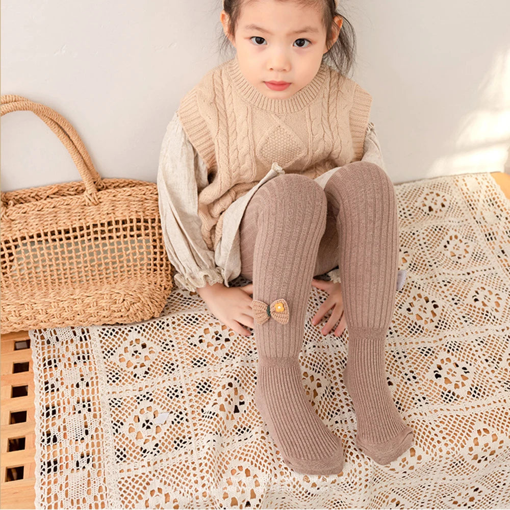 Maxy Baby Winter Pantyhose, With Artificial Velvet and Thickness Leggings,70cm to 130cm Warm Pants and Socks for Children Kids