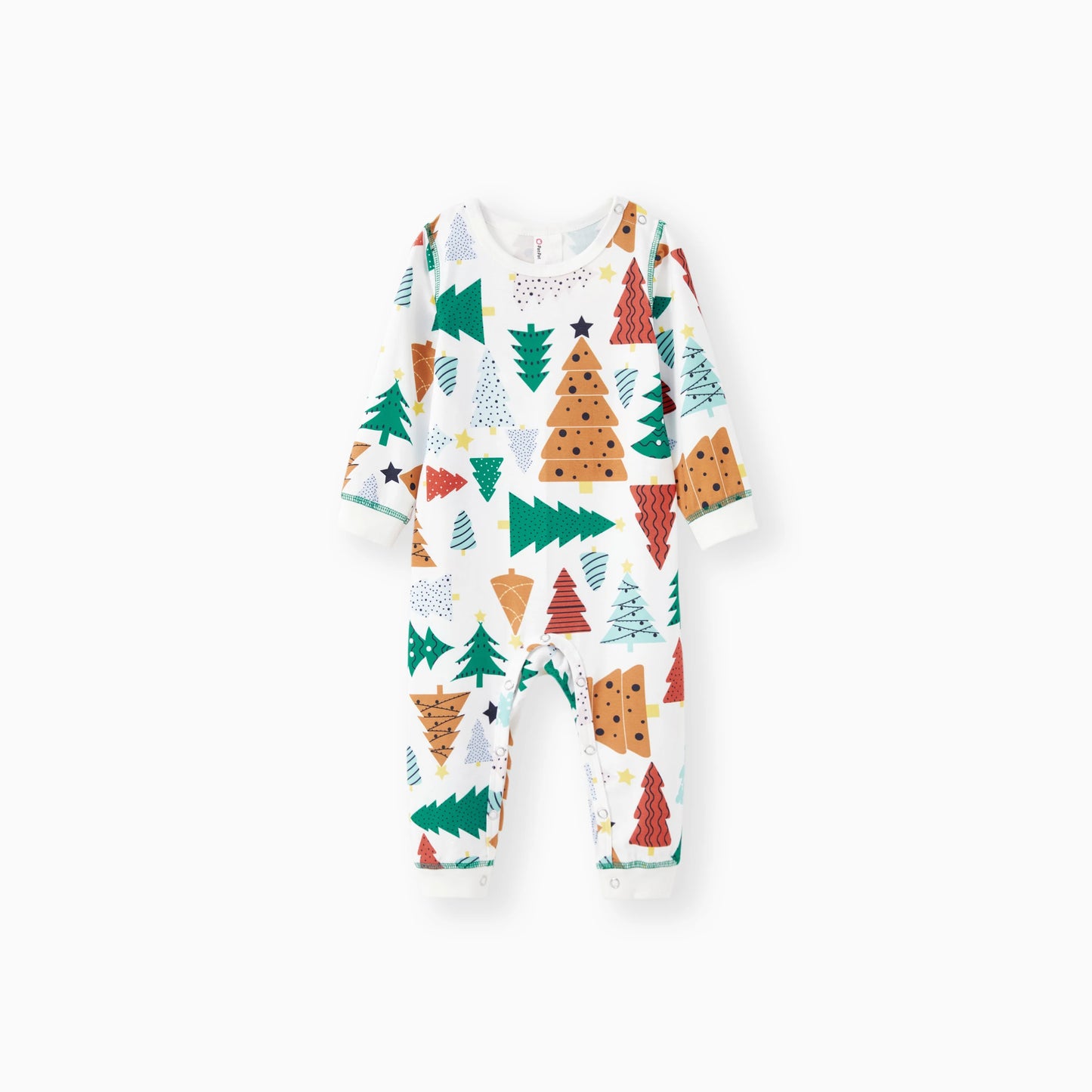 PatPat Christmas Pajamas Sets Family Matching Allover Christmas Tree Pattern Drawstring and Pockets Holiday