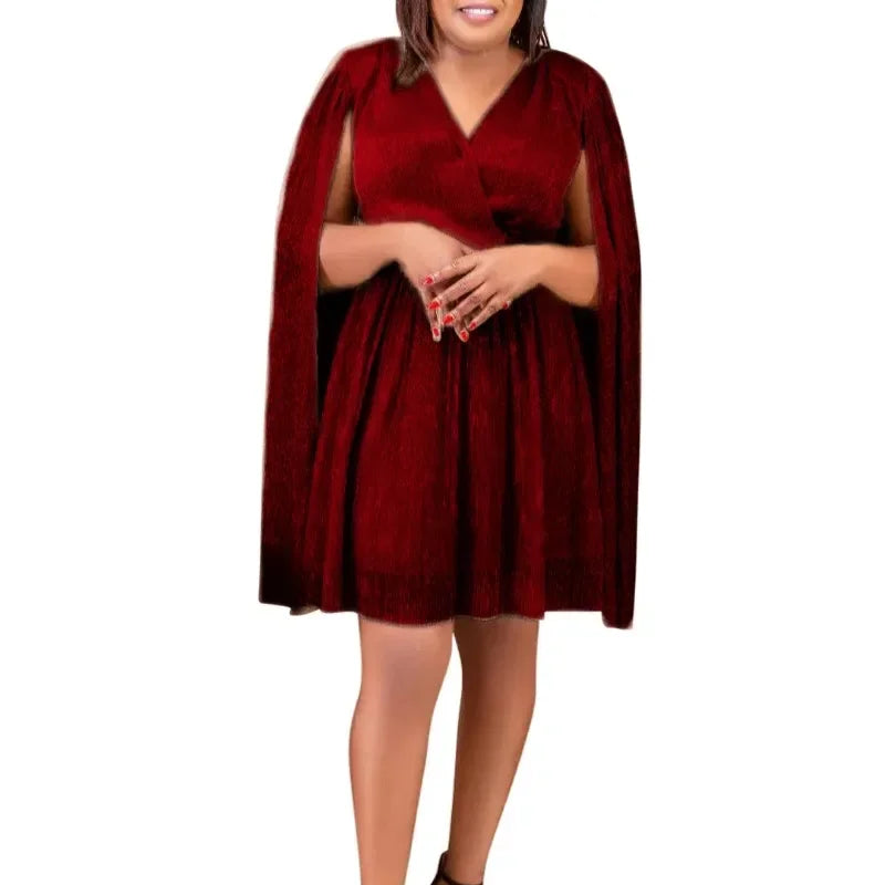 Amay Dresses for Women Elegant Spring Summer Dashiki Midi Dress Ladies Traditional African Clothing Fairy Dreaes