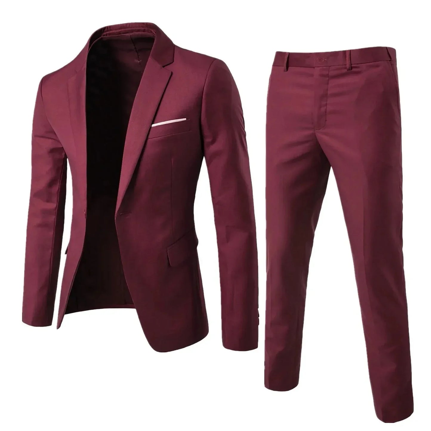 Visco Men Suits For Business Wedding Blazers 2 Pieces 3 Sets Elegant Full Vest Pants Coats Formal Jackets Luxury