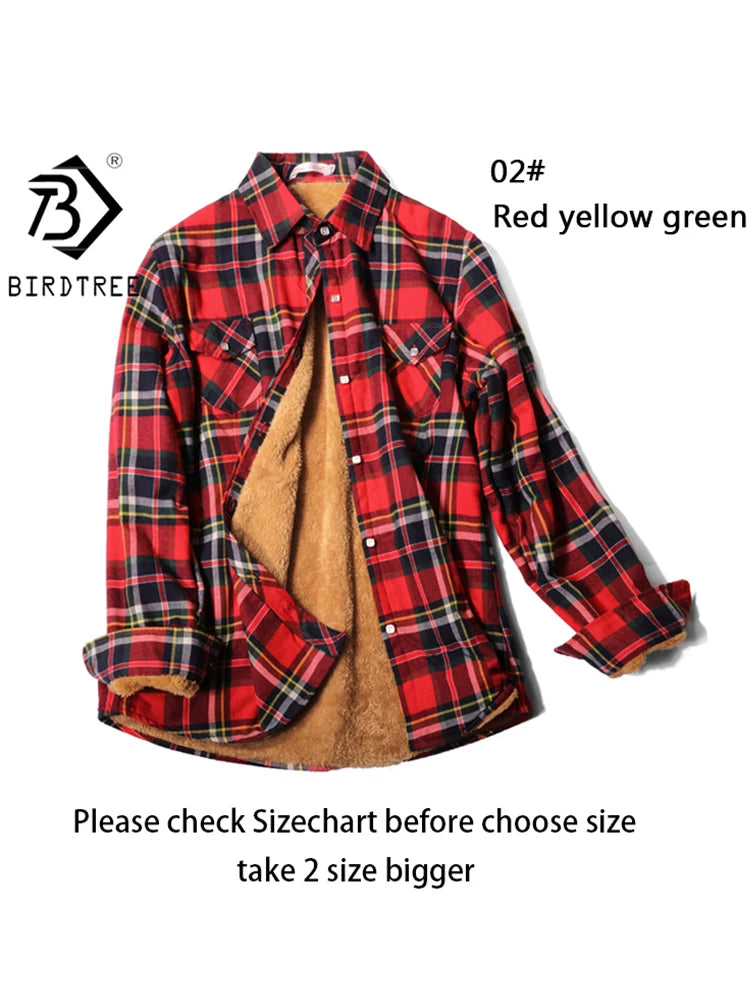 Maxy Women Plus Velvet Thicken Plaid Shirts Winter Warm Coat Jacket Brand Woman Clothes Fleece Tops Female Casual Outerwe T26701J