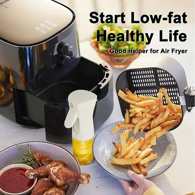 Maxy 200/300/500ml Oil Spray Bottle BBQ Cooking Olive Oil Sprayer Plastic Baking Oil Spray Empty Bottle Vinegar Bottle Or  Oil brush