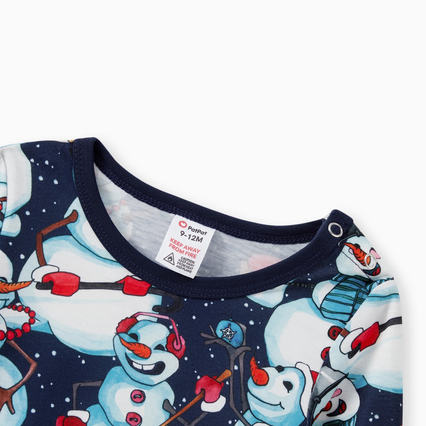 PatPat Christmas Pajamas Sets Family Matching Henley Neck Long Sleeves Snowman Pattern