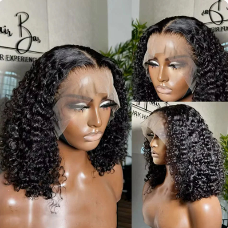 Maxy Kinky Curly Wig Human Hair 13x4 Curly Lace Front Human Hair Wigs Deep Curly Lace Closure Wig For Women 180 Density