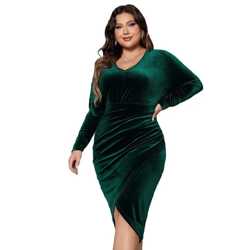 Maxy Gown Plus Evening Long Sleeved Tight Fitting Dress, Sexy High Waisted Dress Party Summer Elegantes Casual Y2k